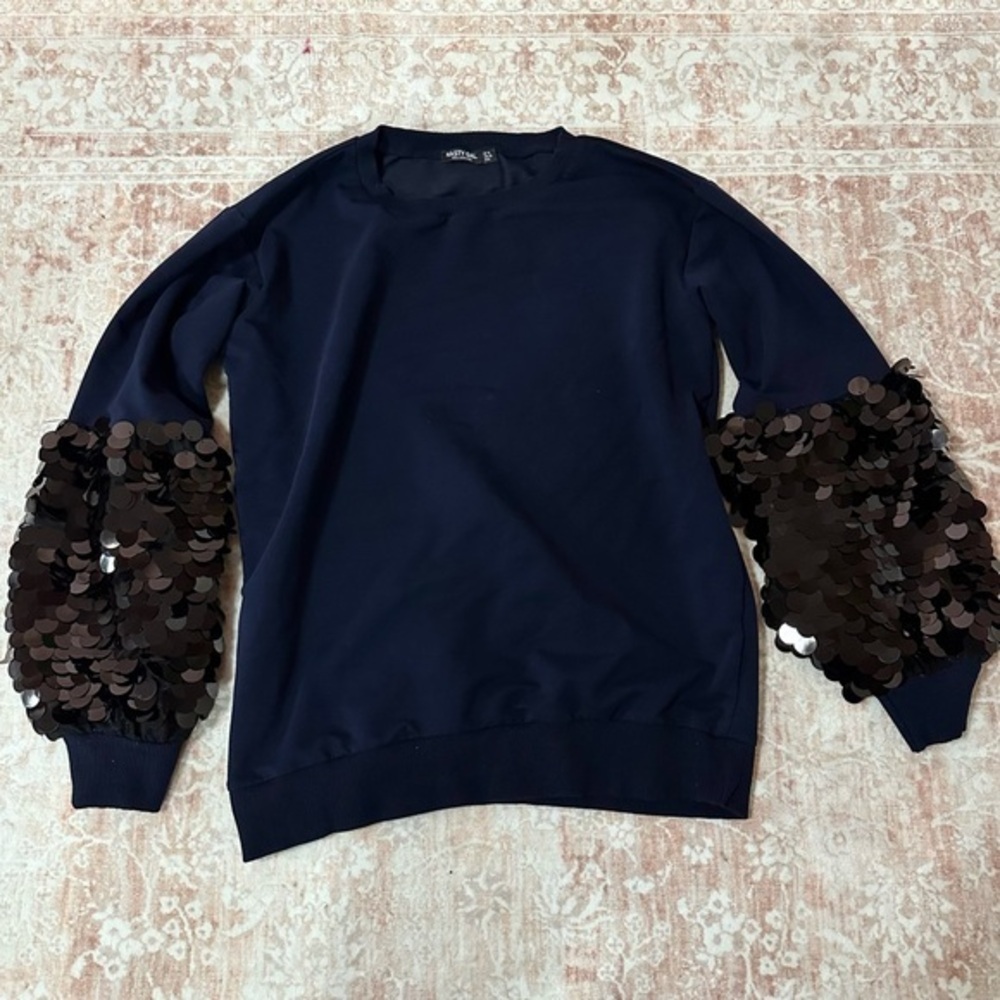 Nasty Gal Sequins Sleeve Sweatshirt